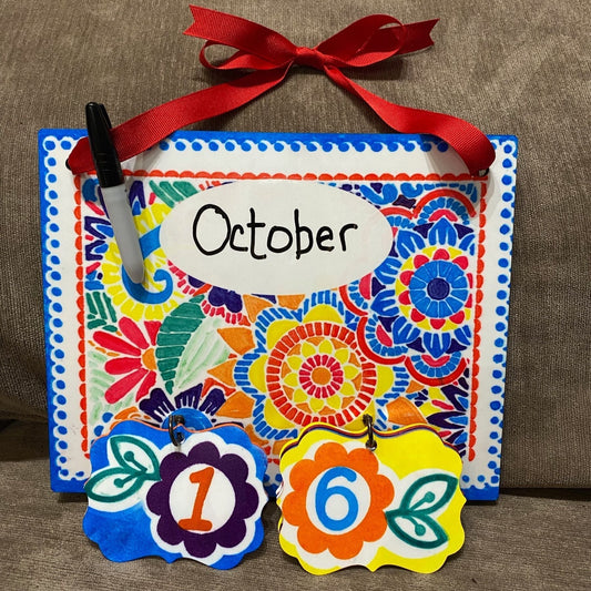 Perpetual Calendar Sign using Artesprix Ornaments