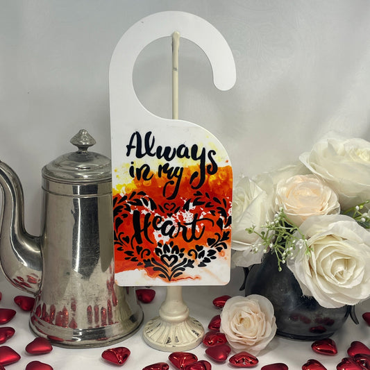 Adorable Loving Door Hanger with Iron-on-Ink