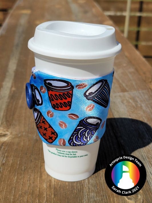 Artesprix Coffee Sleeve Necktie with Iron-on-Ink!