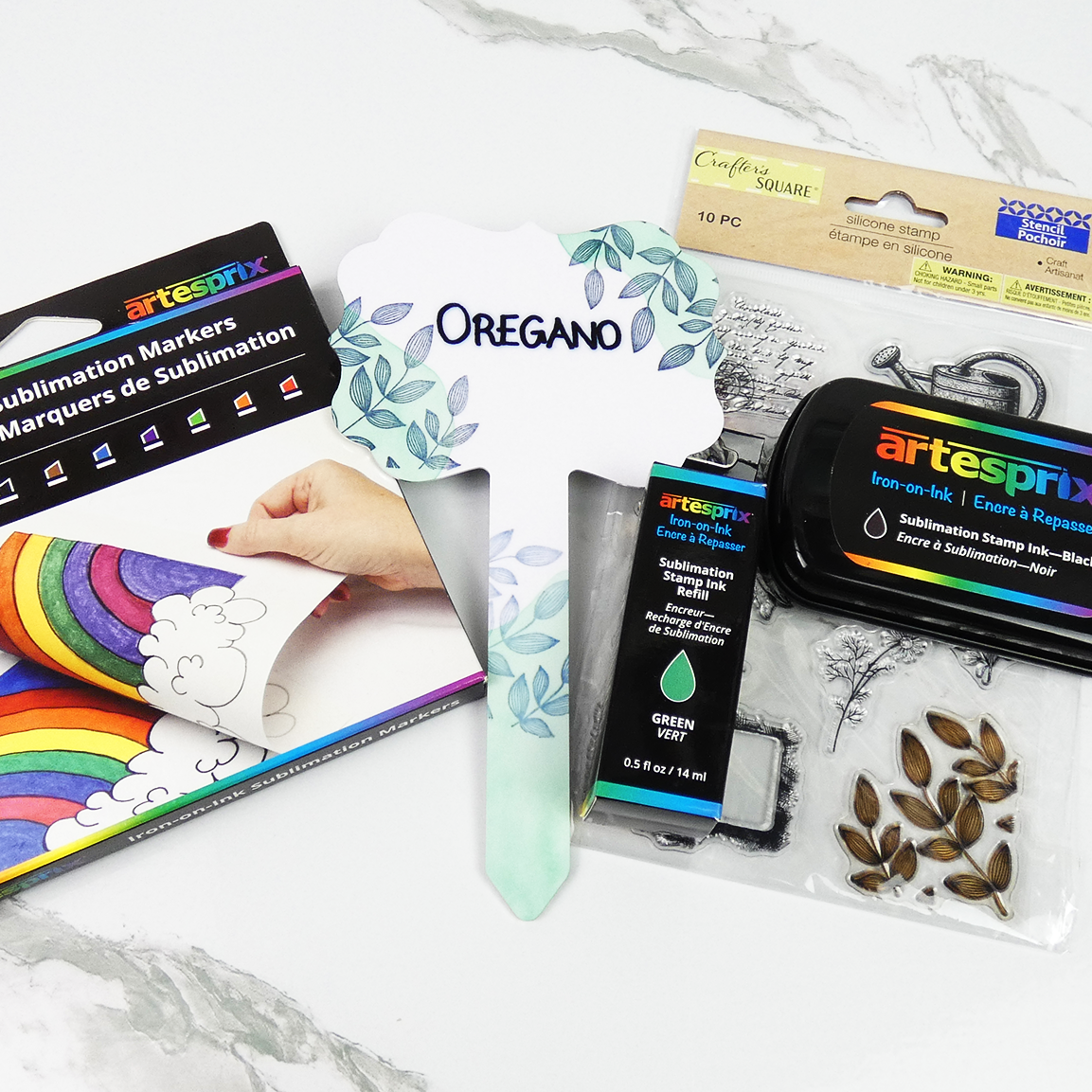 Simple yet Stunning Stamped Garden Stake with Artesprix | Artesprix