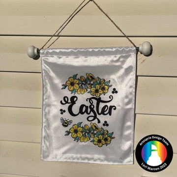 Easter Blank of the Month Garden Flag with Iron-on-Ink