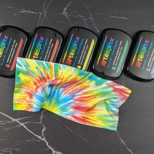 Sublimation Tie-Dye, No Dry, with Artesprix Ink Pads