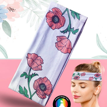 Floral Headband with Iron-on-Ink
