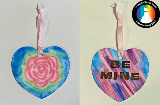 Be Mine Valentine Artesprix Blank of the Month Heart Ornament