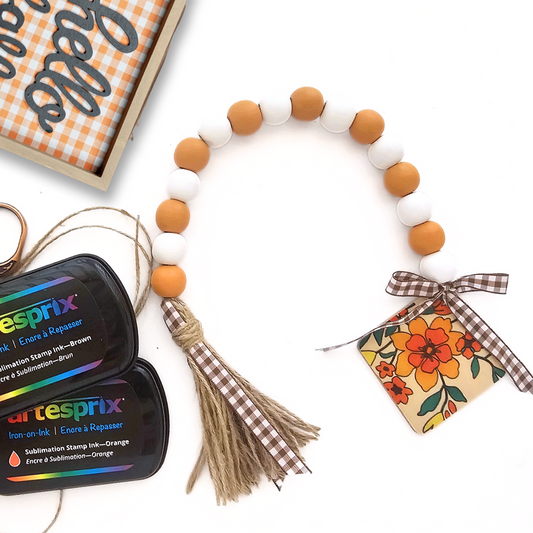 Create a Fall Garland with Artesprix Ink Pads and Sublimation Key Chains