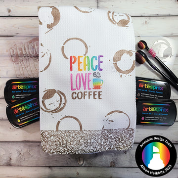 Sublimation Stained Coffee Kitchen Towel with Iron-on-Ink