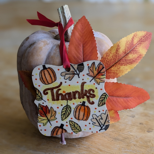 Easy Thanksgiving Hostess Gift Tag using Artesprix Ornament