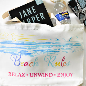 Beach Rules Artesprix Tote Bag
