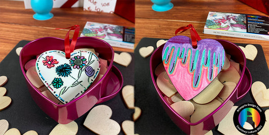 Iron-on-Ink Heart Shaped Ornament Surprise