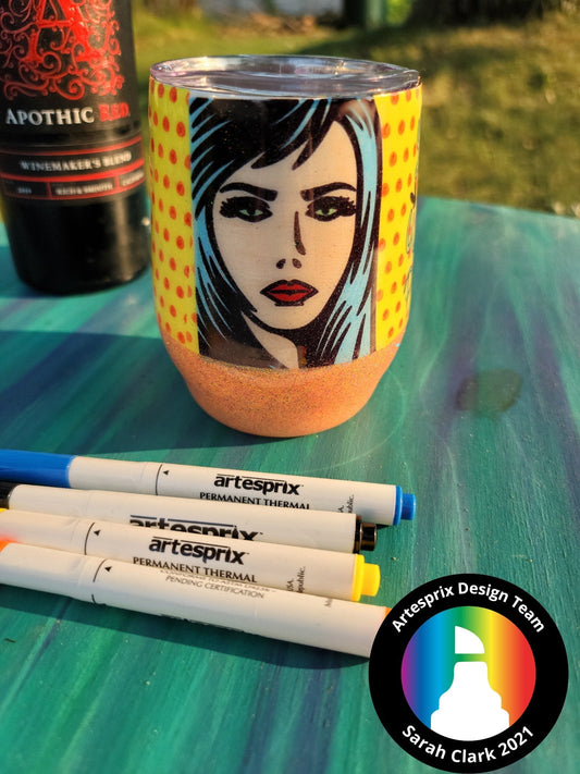 Sublimation Pop Art Artesprix Wine Tumbler