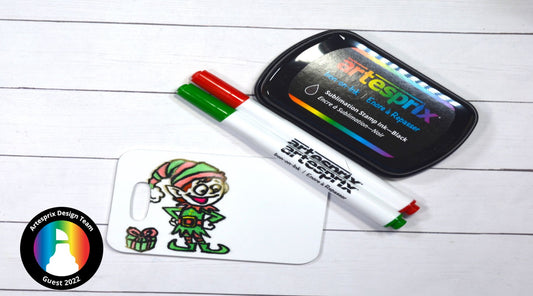 Brutus Monroe Crafty Elves Christmas Tag with Iron-on-Ink
