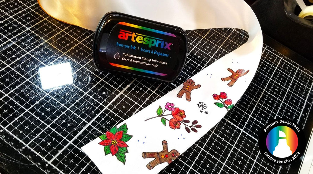 Iron Ribbon Ink Blank of the Month Custom Holiday Ribbon with Iron-on-Ink | Artesprix