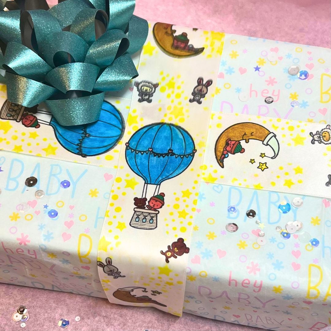 How to Create Customizable Baby Shower Gift Ribbon | Artesprix