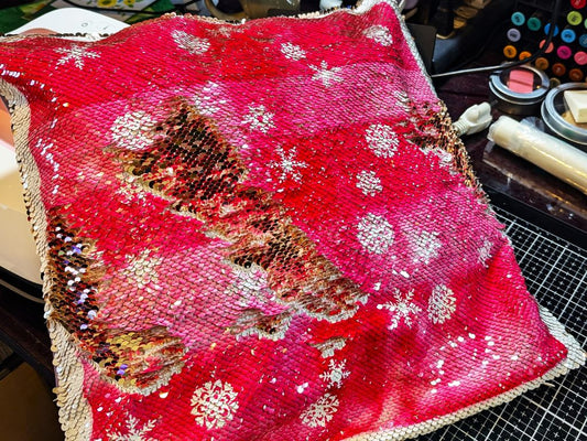 Create a Holiday Sequin Pillow Case with Artesprix