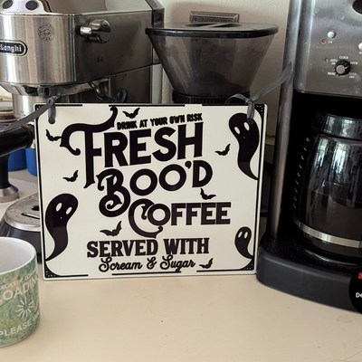 Boo'd Brew Sublimation Sign with Artesprix Markers & Brother Scan-N-Cut