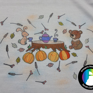 Fall Tea Party T-Shirt with Artesprix Sublimation & Trinity Stamps