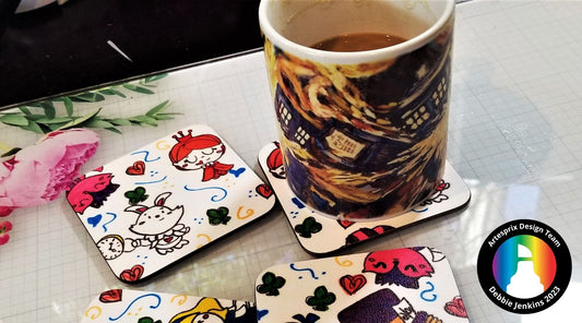 Cute Coasters with Iron-on-Ink