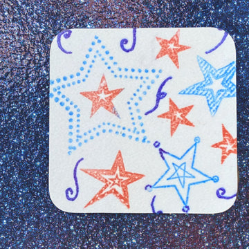 Stars & Swirls Coasters with Iron-on-Ink