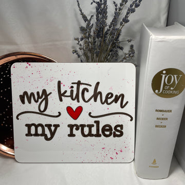 My Kitchen My Rules Sublimation Trivet with Artesprix