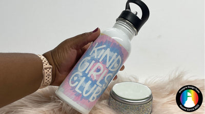 Faux Tie Dye Sublimation Water Bottle With Iron-on-Ink