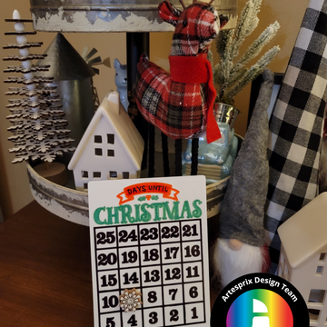 Christmas Countdown Panel with Iron-on-Ink