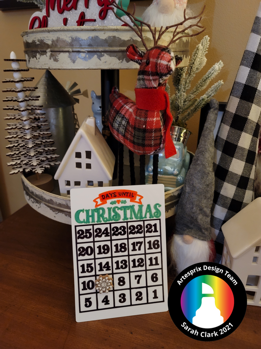 Christmas Countdown Panel with Iron-on-Ink