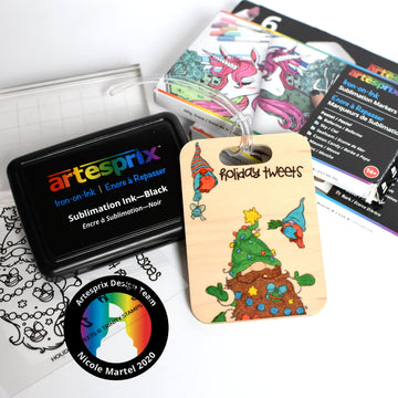 Holiday Bag Tag with Artesprix Markers!