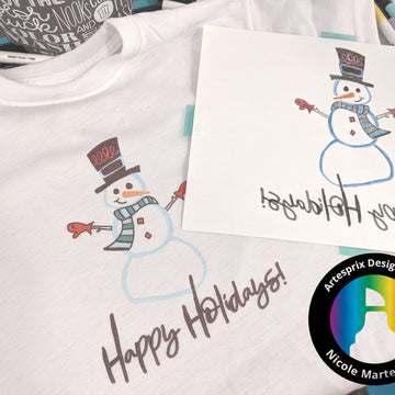 Artesprix Snowman Christmas Holiday T-shirt