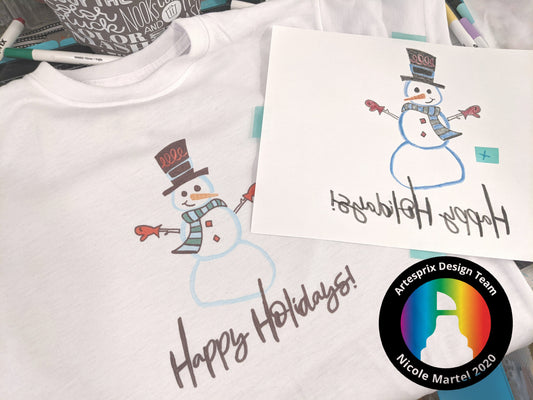 Artesprix Snowman Christmas Holiday T-shirt