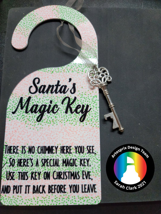 Santa Key Door Hanger with Iron-on-Ink