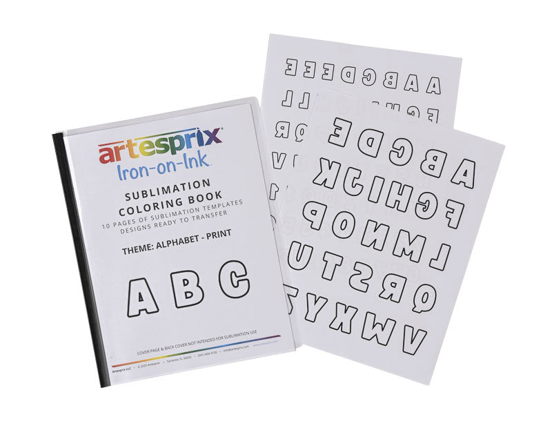 Sublimation Coloring Book: Alphabet Print - Artesprix