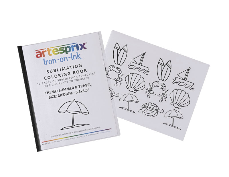 Sublimation Coloring Book: Summer & Travel - Artesprix