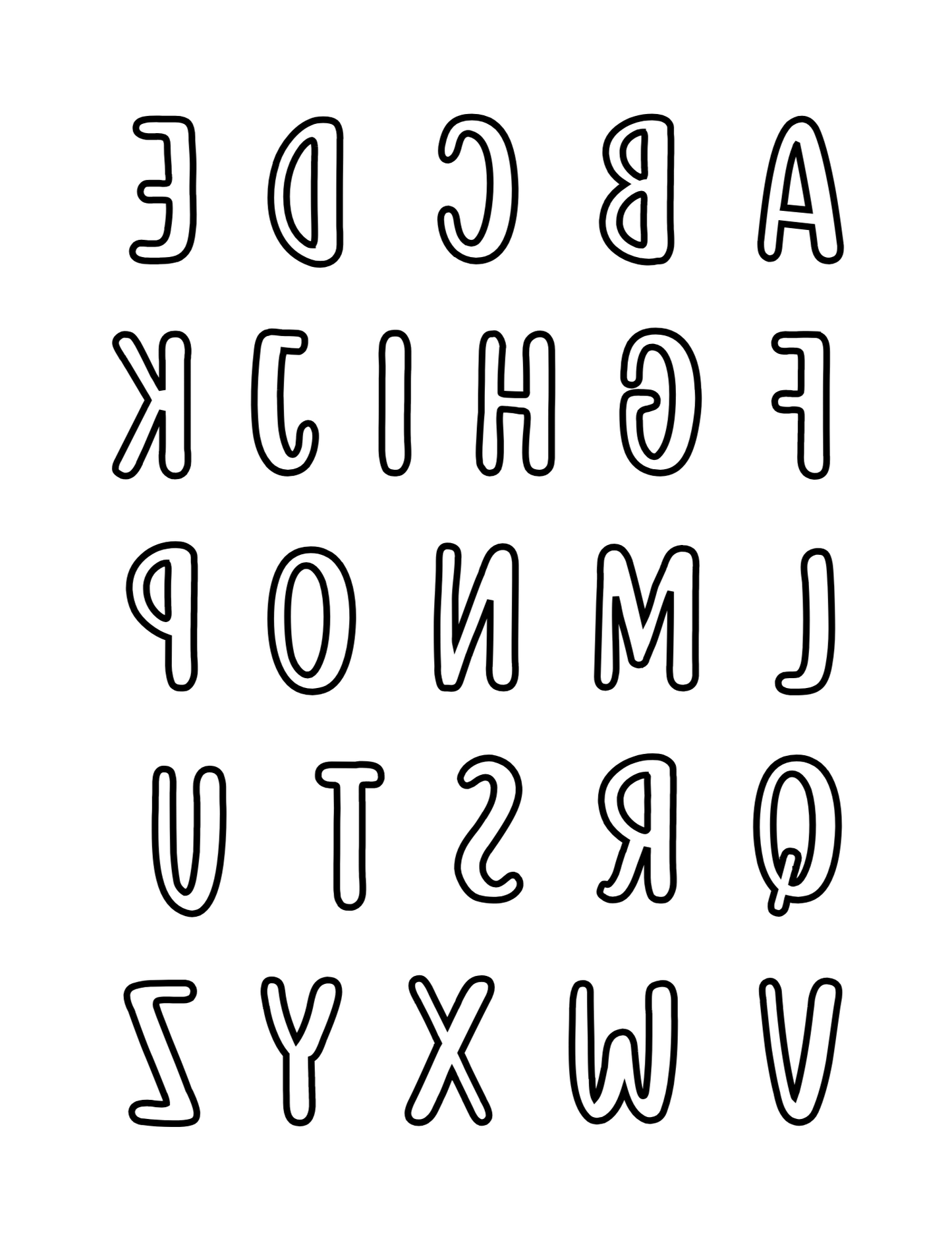 Sublimation Coloring Book: Alphabet Script