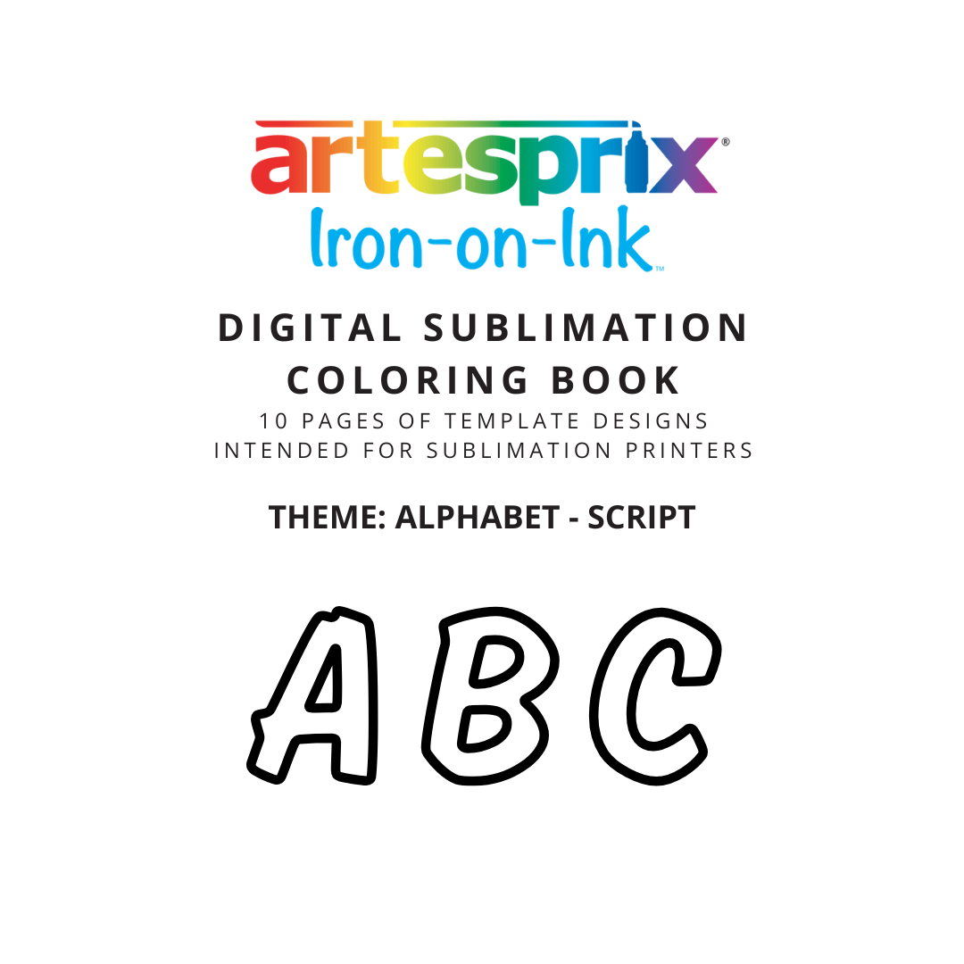 [DIGITAL DOWNLOAD] Sublimation Coloring Book: Alphabet Script | Artesprix
