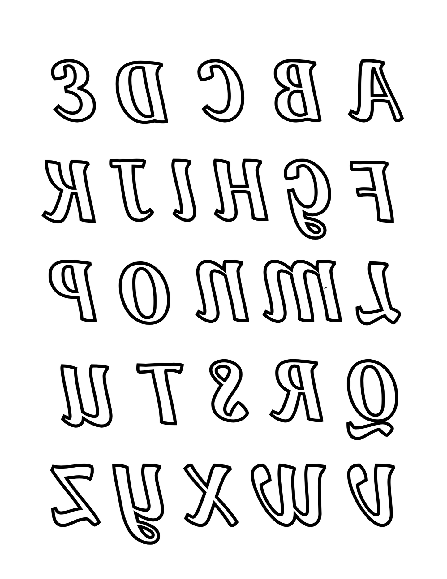 Sublimation Coloring Book: Alphabet Script