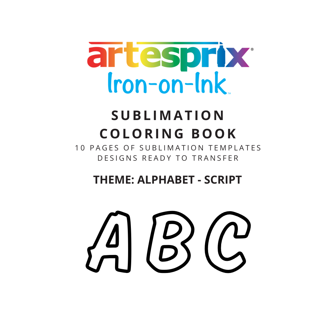Sublimation Coloring Book: Alphabet Script