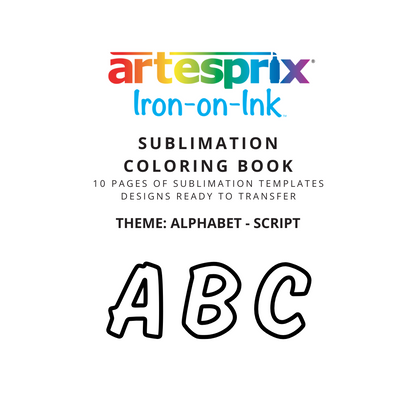 Sublimation Coloring Book: Alphabet Script