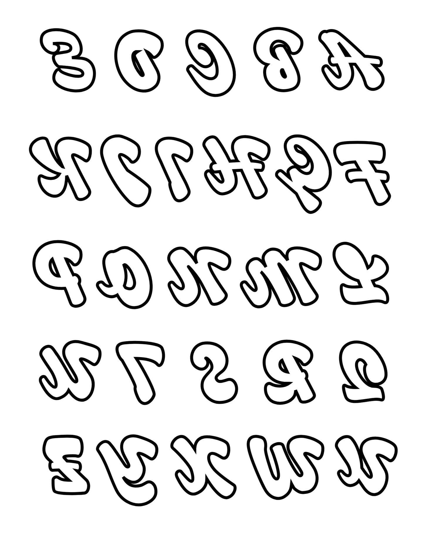 Sublimation Coloring Book: Alphabet Script