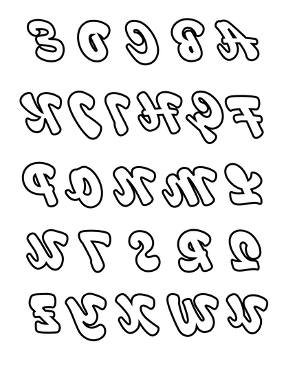Sublimation Coloring Book: Alphabet Script