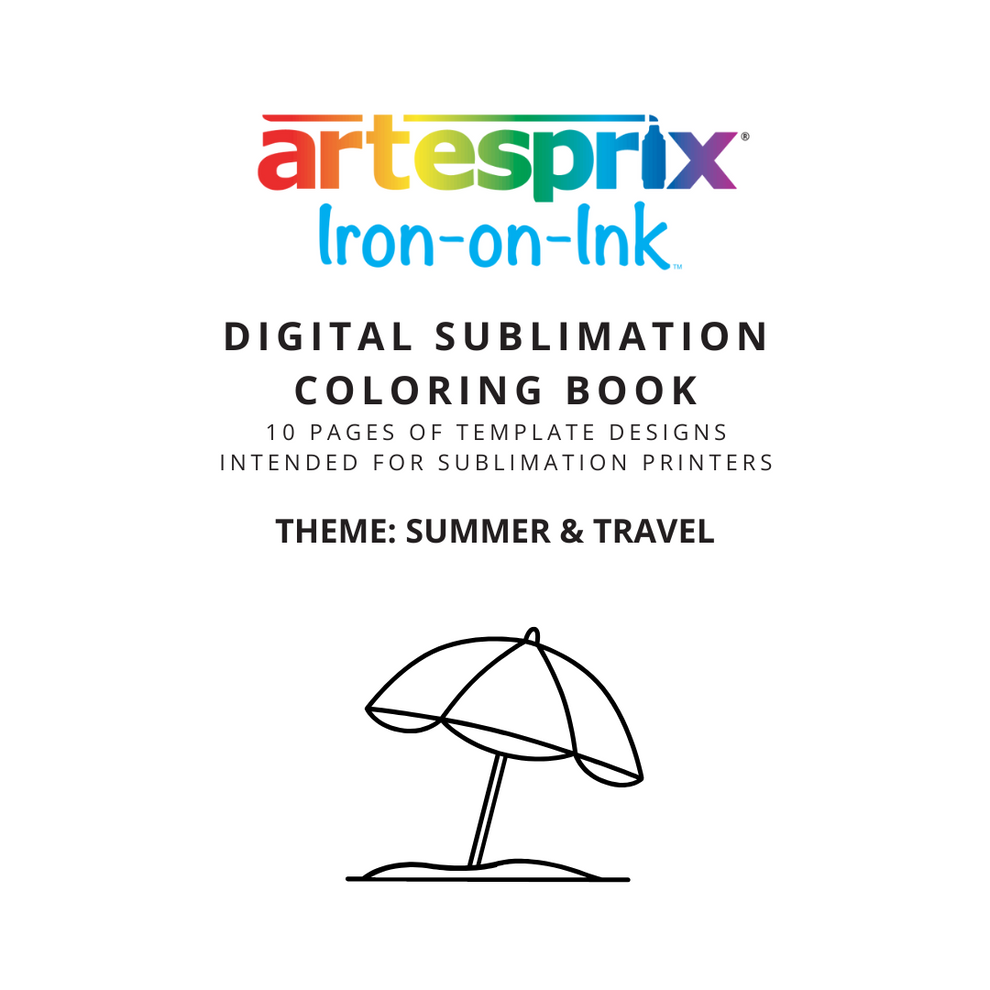 [DIGITAL DOWNLOAD] Sublimation Coloring Book: Summer & Travel | Artesprix