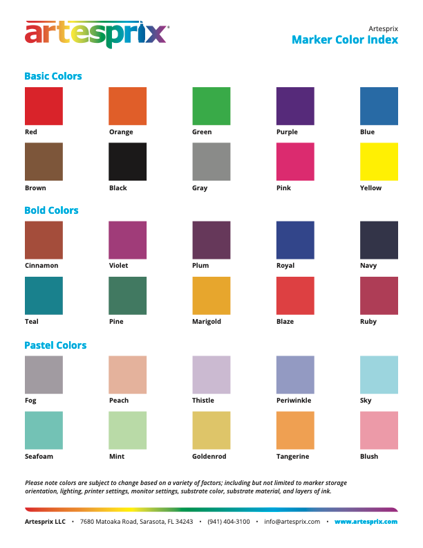 Sublimation Markers - Artesprix