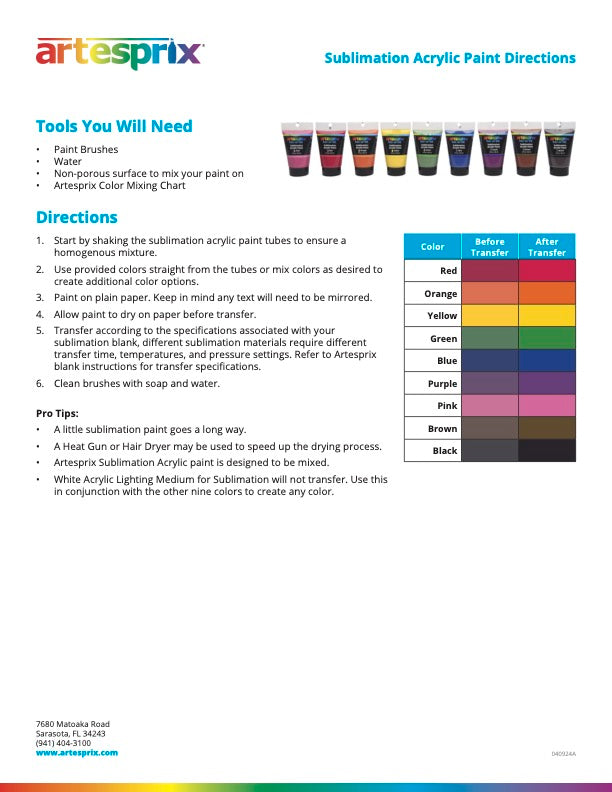 Sublimation Acrylic Paint