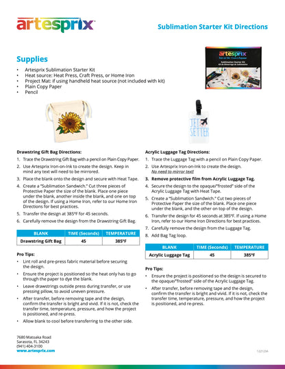 Sublimation Starter Kit - Artesprix