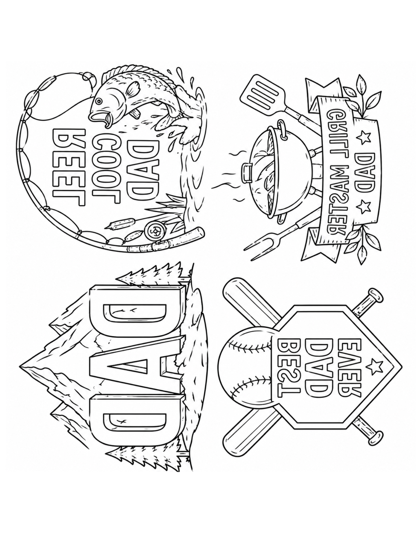 [DIGITAL DOWNLOAD] Sublimation Coloring Book: Father's Day - Artesprix