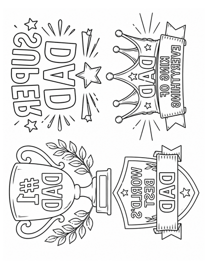 [DIGITAL DOWNLOAD] Sublimation Coloring Book: Father's Day - Artesprix