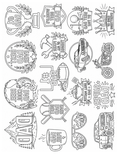 [DIGITAL DOWNLOAD] Sublimation Coloring Book: Father's Day - Artesprix