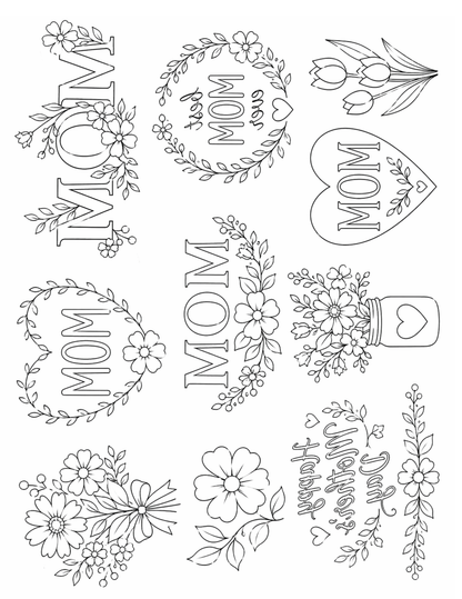 [DIGITAL DOWNLOAD] Sublimation Coloring Book: Mother's Day - Artesprix