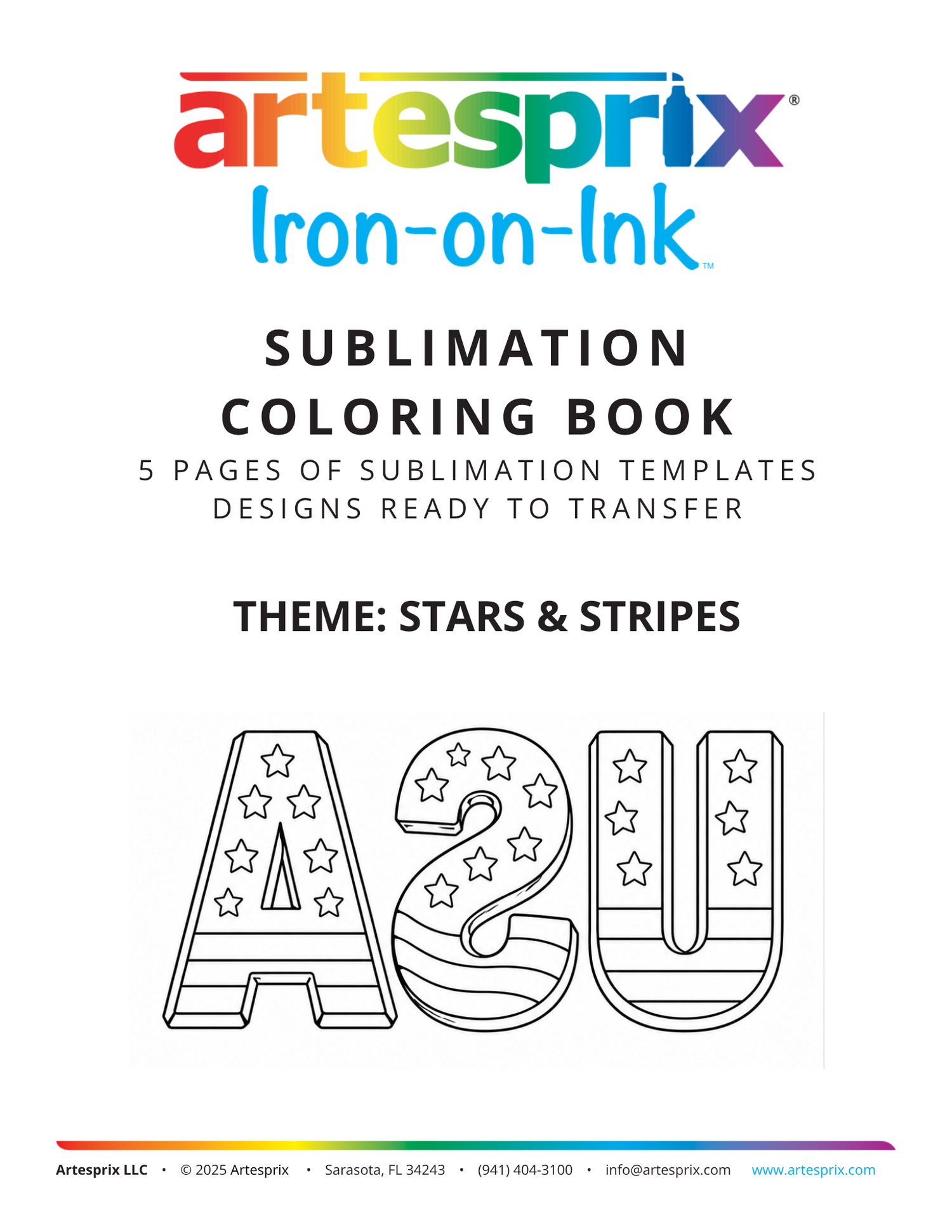 [DIGITAL DOWNLOAD] Sublimation Coloring Book: Stars & Stripes