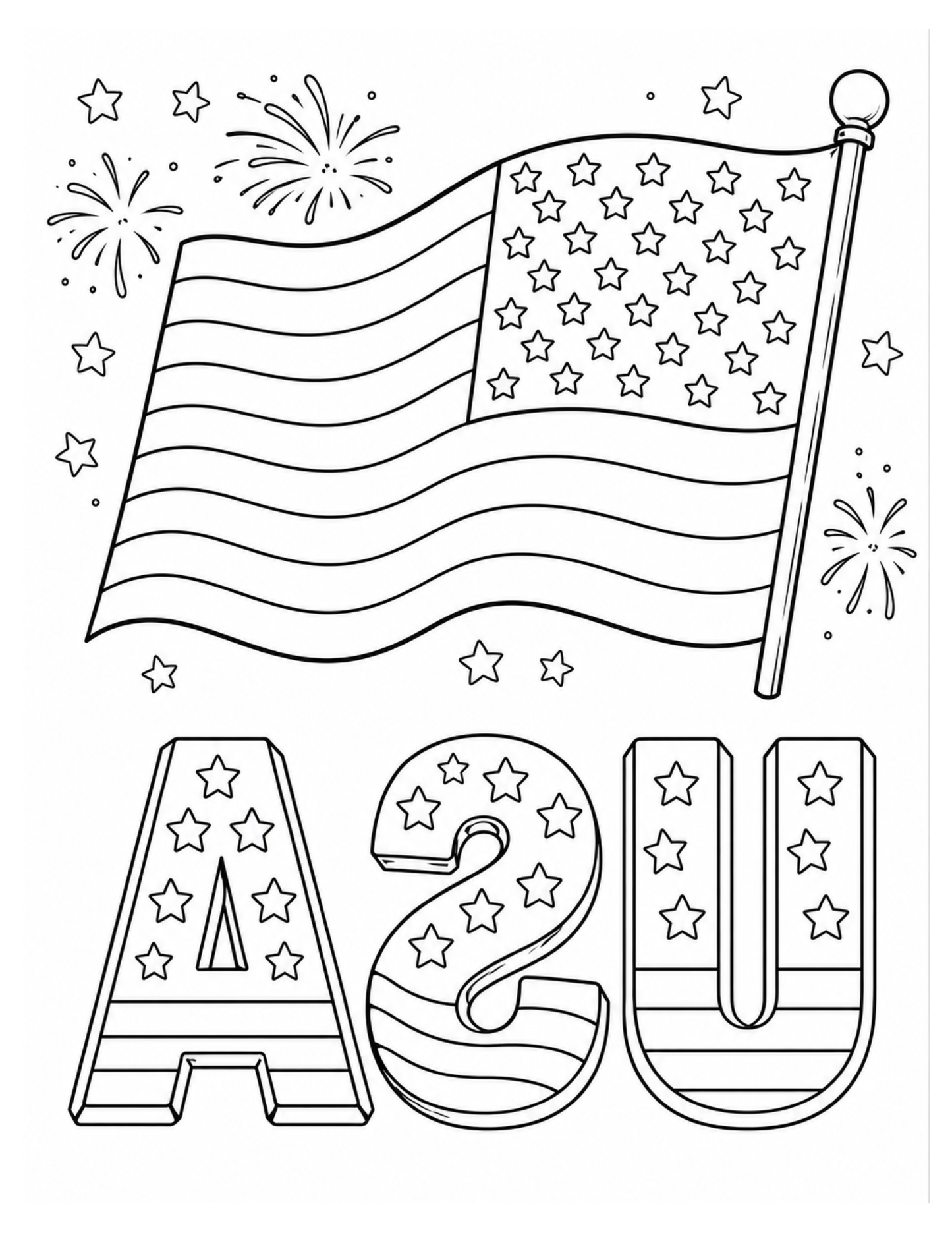 [DIGITAL DOWNLOAD] Sublimation Coloring Book: Stars & Stripes