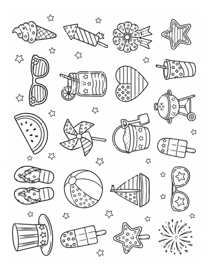 [DIGITAL DOWNLOAD] Sublimation Coloring Book: Stars & Stripes